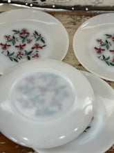 Load image into Gallery viewer, fireking honeysuckle milk glass luncheon plates - set of four

