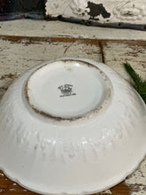 Load image into Gallery viewer, ironstone new jersey pottery china co. scalloped bowl with details
