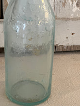 Load image into Gallery viewer, chas c. copeland milton spring beverages milton, mass aqua bottle
