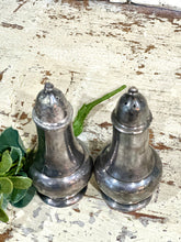 Load image into Gallery viewer, silver plate salt &amp; pepper shakers
