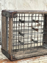 Load image into Gallery viewer, wooden and metal bottle crate - marked va dairy richmond, va. 49
