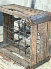 Load image into Gallery viewer, wooden and metal bottle crate - marked va dairy richmond, va. 49
