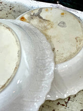 Load image into Gallery viewer, pair of stoneware scalloped cereal/dessert bowls
