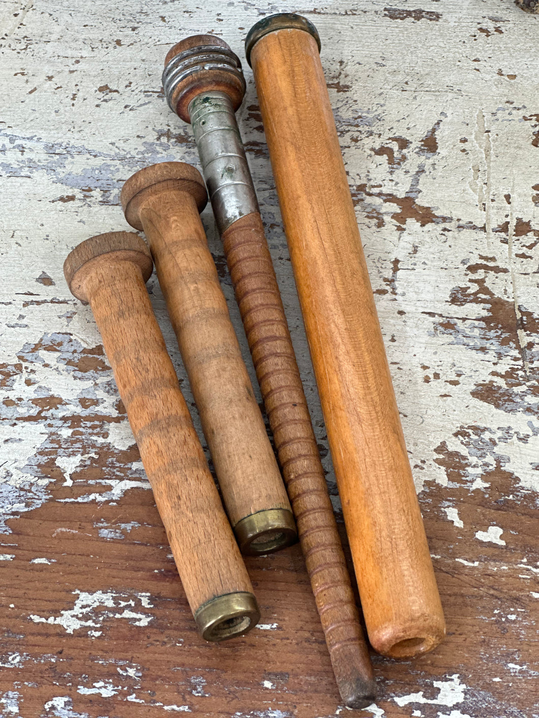 wood bobbins - set of four