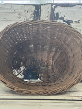 Load image into Gallery viewer, damaged on bottom and one handle wicker laundry basket
