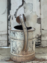 Load image into Gallery viewer, chippy white wonky handled watering can
