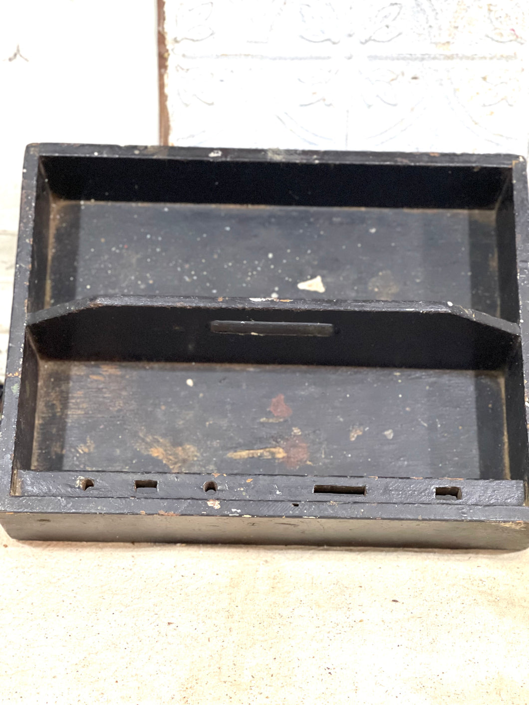 black tool caddy with handle